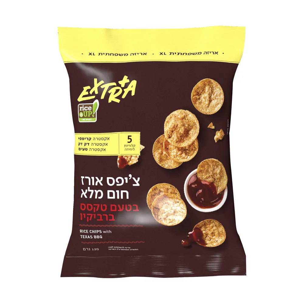 אקסטרה צ'יפס משפחתית טקסס ברביקיו 120 גרם