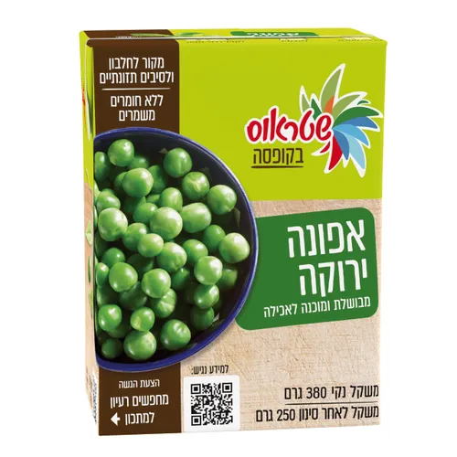 אפונה ירוקה 380ג שטראוס טעם הטבע