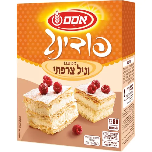 אסם פודינג בטעם וניל צרפתי 12*80גרם
