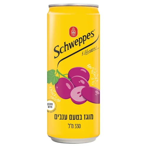 פחית שוופס מוגז ענבים 330 מל
