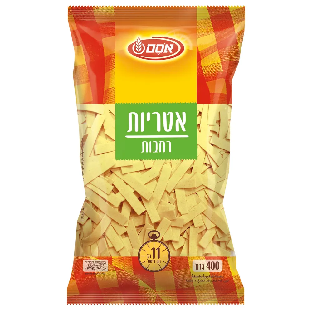 אסם אטריות רחבות 12*400גרם