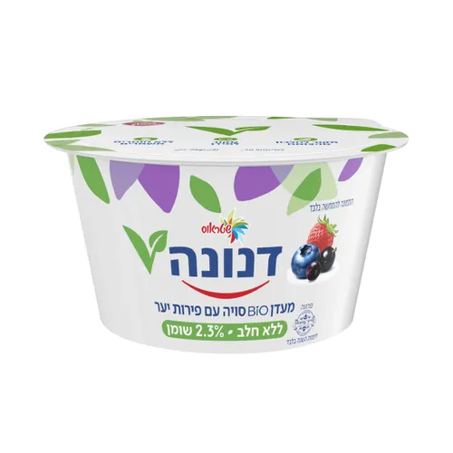 מעדן ביו סויה עם פירות יער בתוספת חיידק פרוביוטי, סידן וויטמינים