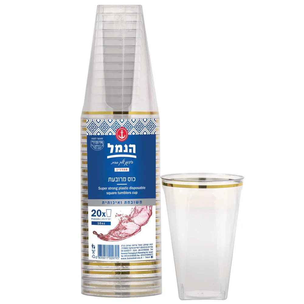 כוס מרובעת קריסטל 20יח'