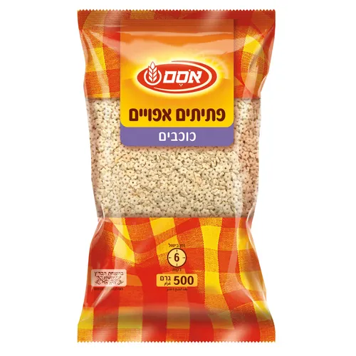 אסם פתיתים אפויים כוכבים 12*500גרם