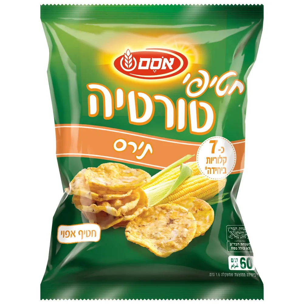 אסם חטיפי פריכונים טורטיה תירס 12*60גרם