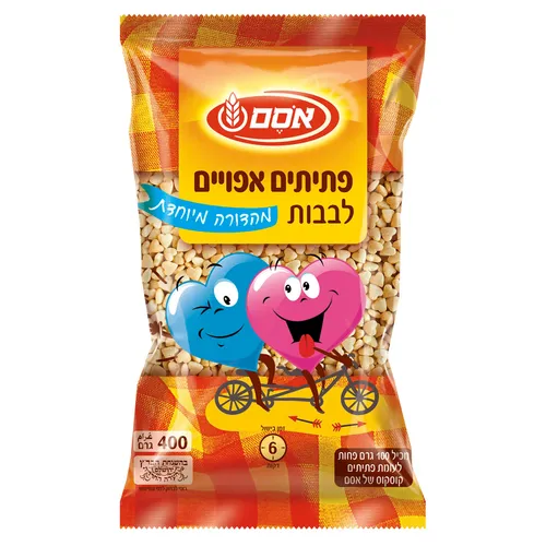 אסם פתיתים אפויים לבבות 12*400 גר'