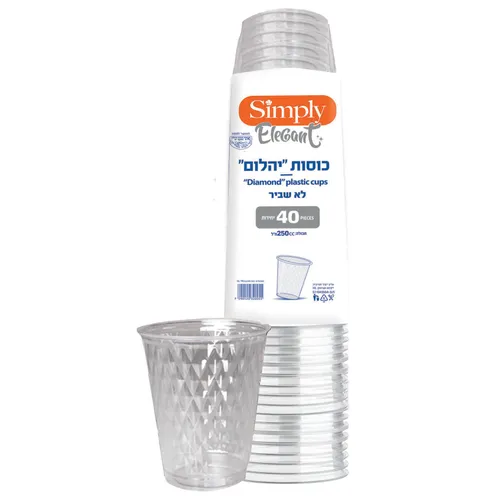 כוס קריסטל יהלום 40 יח'
