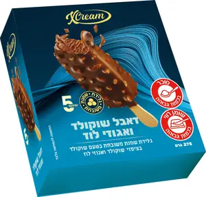 מאגדת גלידת שמנת משובחת XCREAM דאבל שוקולד-אגוזים 275גרם(9)