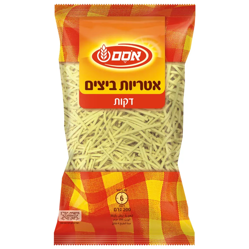 אסם אטריות ביצים דקות 12*200גרם