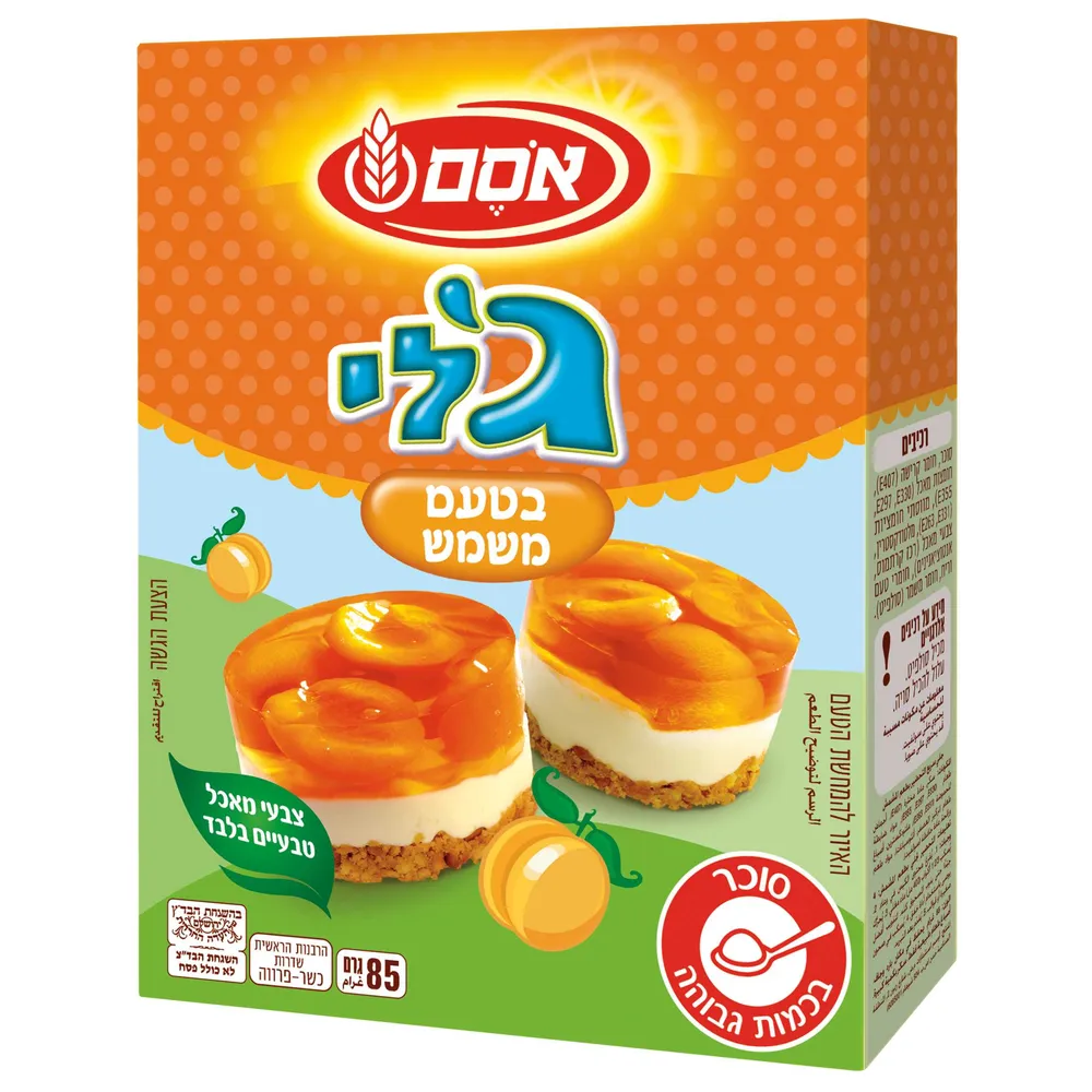 אסם ג'לי משמש צבעים טבעיים 12*85גרם