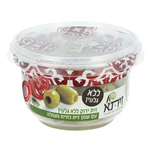 זית ירוק ללא גלעין עם שמן זית כתית מעולה