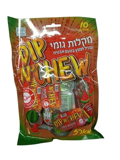 מקלות עם ג'לי 12 גר' - מאגדת  אבטיח 10 יח' במארז